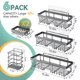 thumbnail image 5 of Carrito de ducha Veken, resistente a la corrosión, impermeable, paquete de 6 con soporte para jabón, 5 of 7