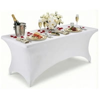 Eoland - Funda Mantel Spandex 183X75X75 Color Blanco