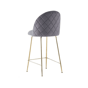 Habita2 Chile - Silla De Bar Elegante Deluxe Terciopelo - Gris
