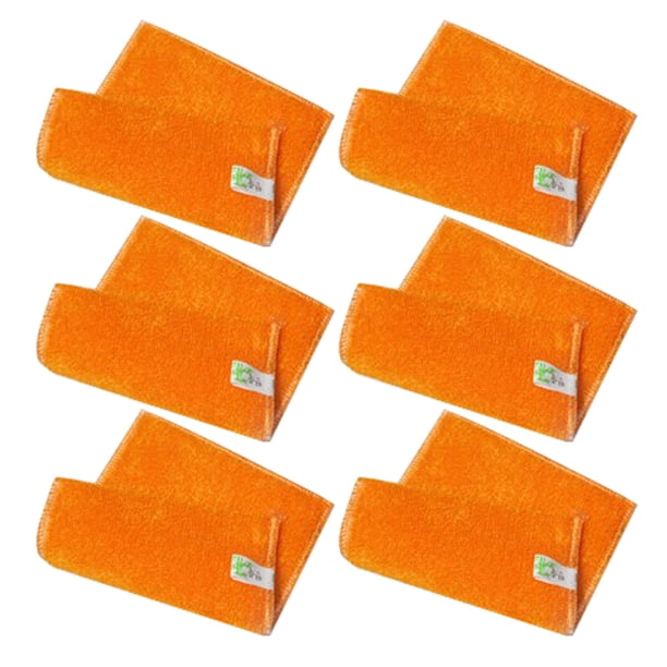 Paño de fibra de madera Simply Natural, paquete de 6, paños de cocina sin olor, paños de limpieza reutilizables