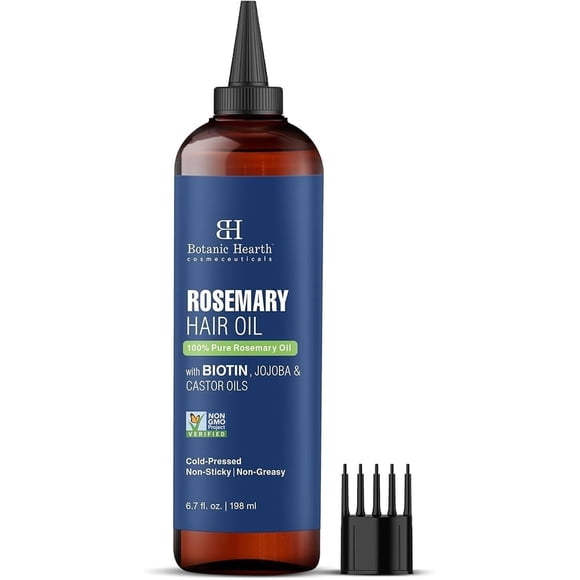 Aceite Botanic Hearth Romero 198 ml Prensado en Frío Biotina