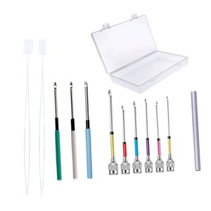 Bothyi - Kit De Bordado De Aguja Perforadora Diy De 12 Piezas Para Hacer Alfombras Adultos Tejer D