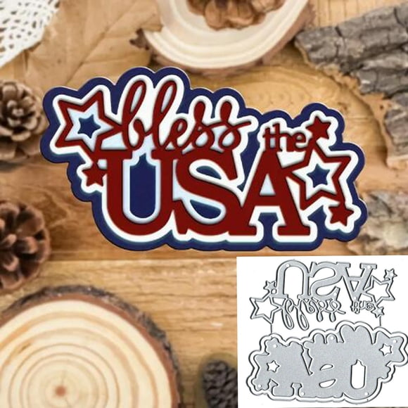 Plantilla Yeyert July Bless USA Troquel de Metal 10x9 cm