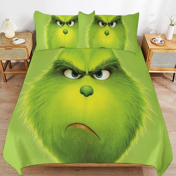 Christmas Grinc-h Grin-ch Christmas Grinc-h Grin-ch Bedding Set Sheet Set for Kids Adults,All Season Lightweight