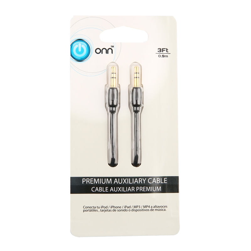 Onn - Cable Auxiliar Ona14Ta018 Negro