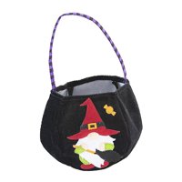 Magideal - Bolsa De Calabaza Para Regalo De Fiesta De Halloween, Bolsa Multiusos De Felpa Para Fiesta De Halloween, Para Bolsas De Aperitivos, Decoración De Otoñ Negro