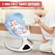 thumbnail image 4 of Columpio eléctrico para bebés y niños pequeños | Columpio portátil para bebés con control remoto, balancín con 5 velocidades, arnés de 3 puntos, 3 posiciones de asiento para bebés y niñas (azul), 4 of 6