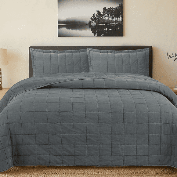 QUILT ANDES STONE WASH GRIS KING