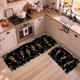 thumbnail image 2 of Alfombra HSOWKDN 43x76 cm y 43x120 cm Esqueleto Negro, 2 of 7