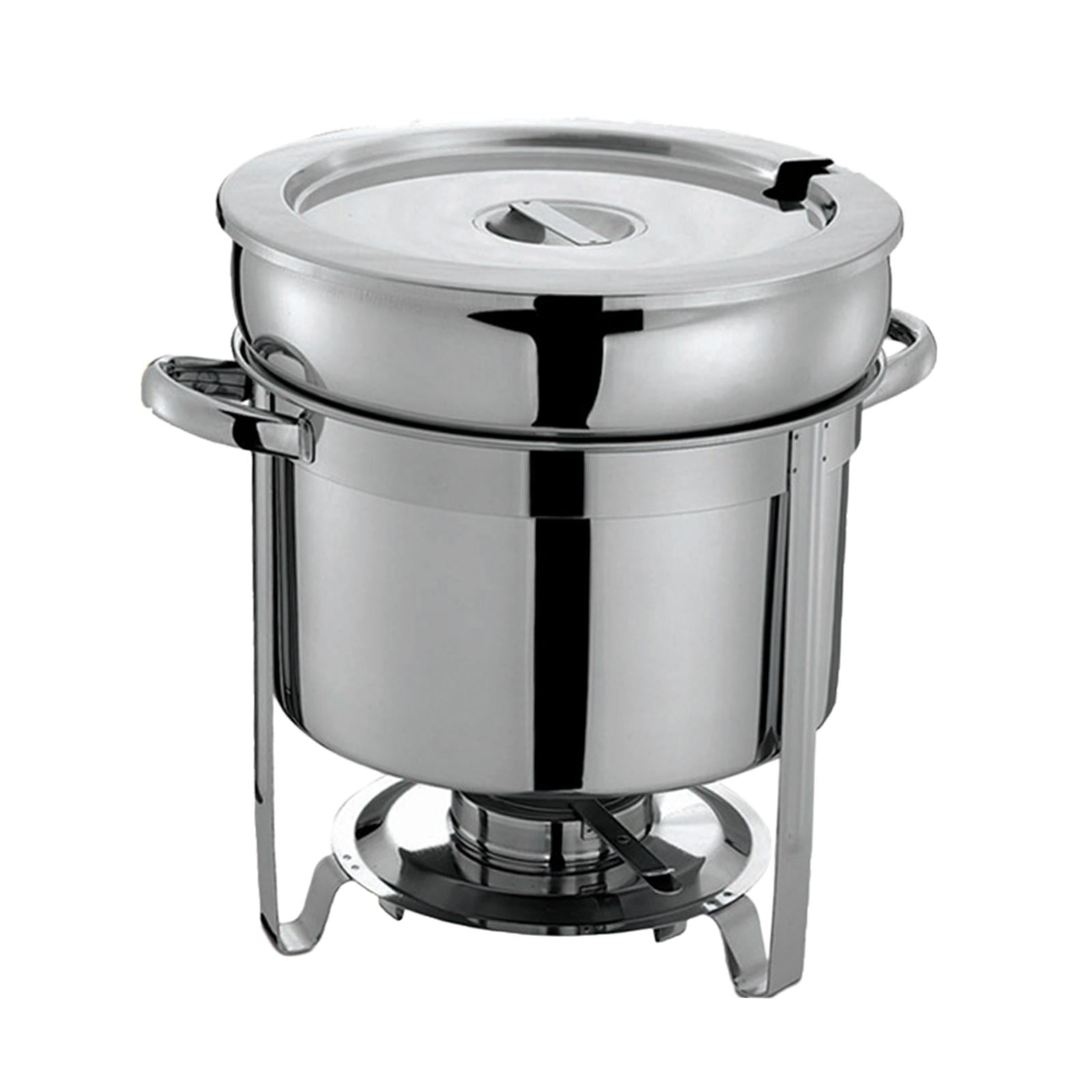 Bothyi - Chafer De Sopa Con Tapa De Olla, Soporte De Combustible, Olla De Sopa Para Banquete, Cocina, Boda