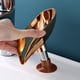 thumbnail image 2 of 1pc Rose Golden Leaf Shaped Soap Dish - Reusable and Easy to Dry Soap Box for Bathroom Supplies - 6.5in x 4.72in, 2 of 4