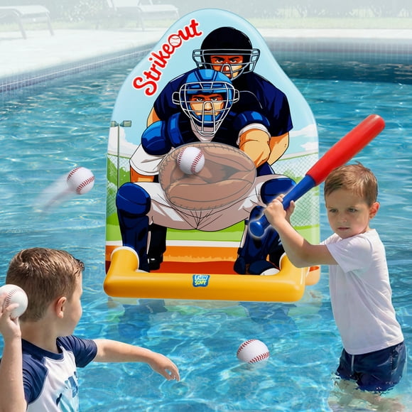 Juego Inflable de Béisbol para Piscina Funscape con Pelotas Blandas