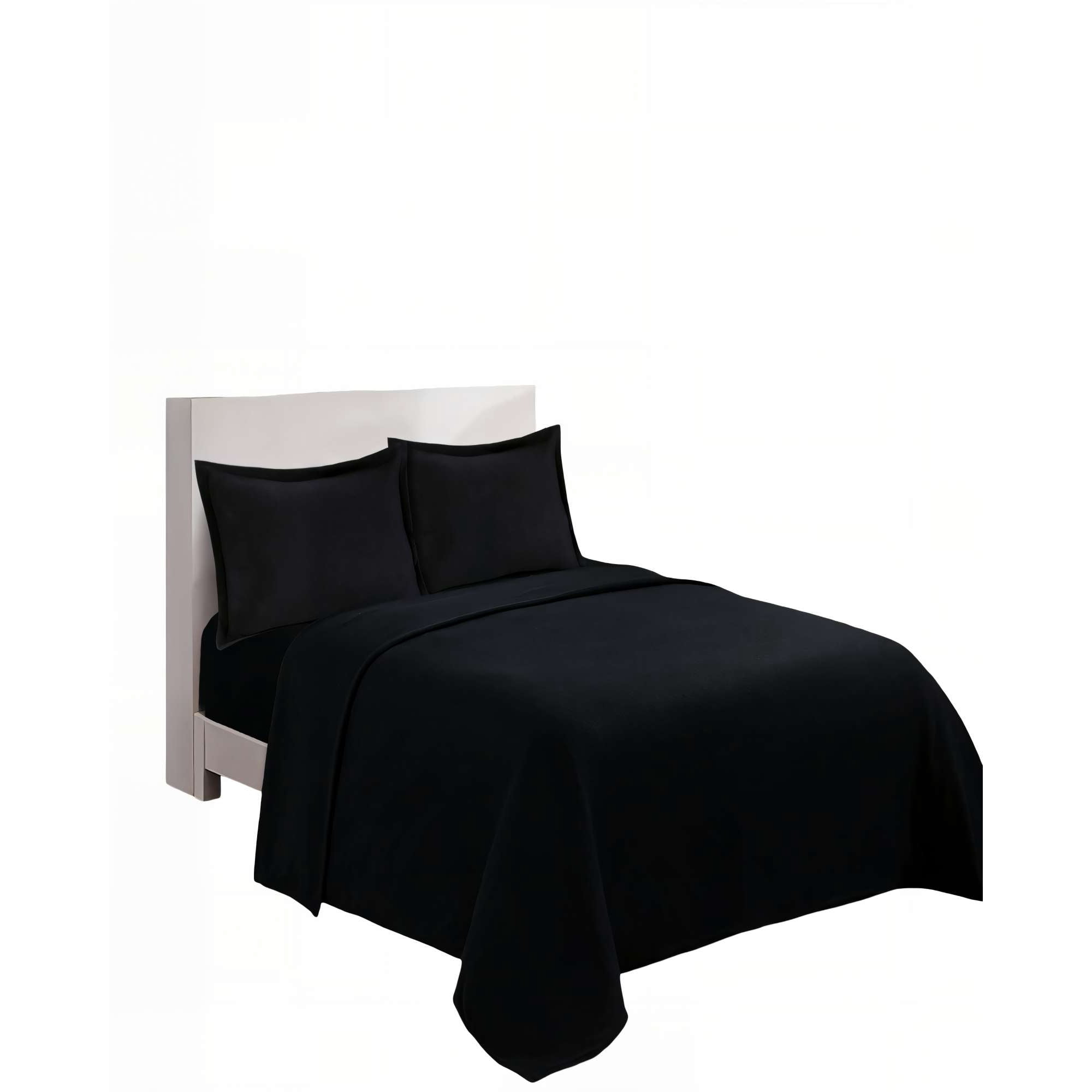 Genérico - Sabana Premium Polar 2 Plazas Color Negro