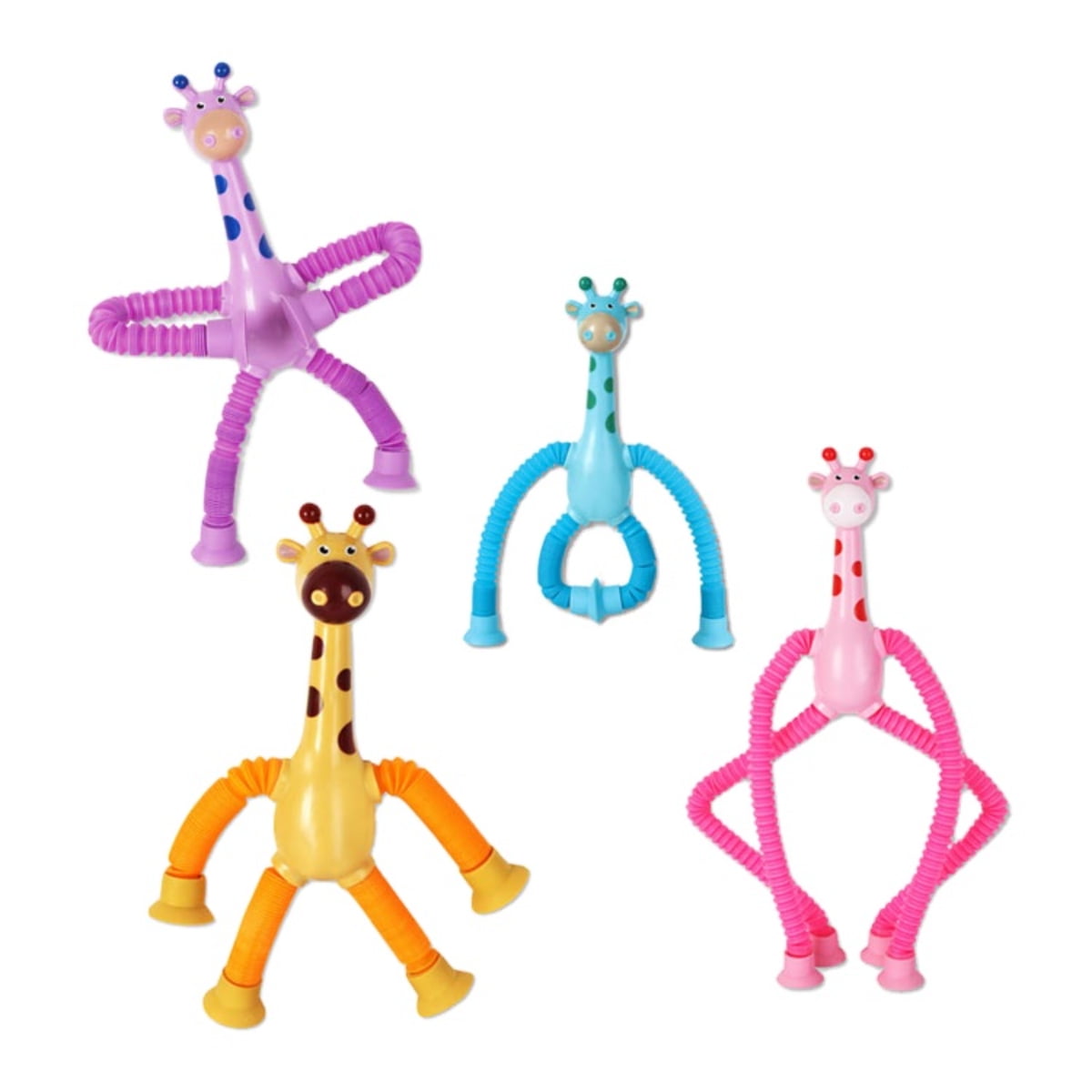 Otuti - Set 4 Jirafas Ventosa Juguetes Sensoriales