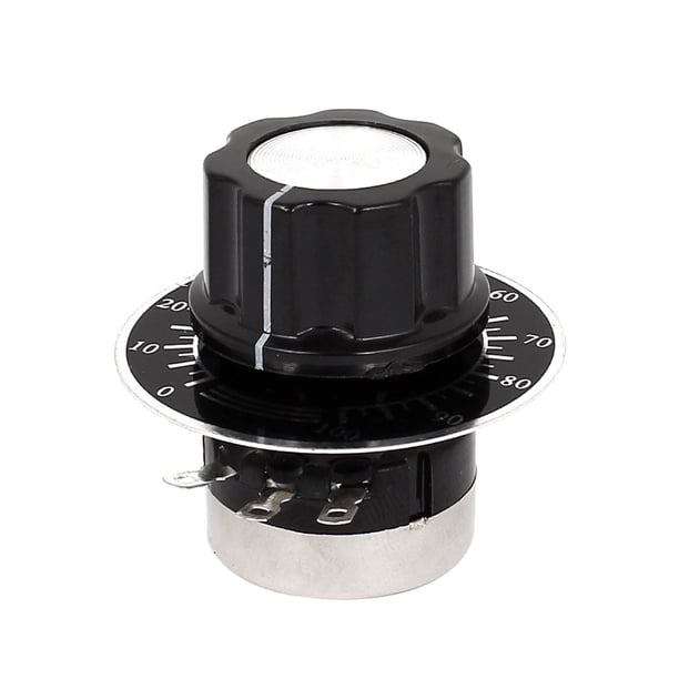 RV24YN 20S B502 5K Ohm Potenciómetro de Carbono de Taper Rotativo con Dial y Perilla M3x25mm