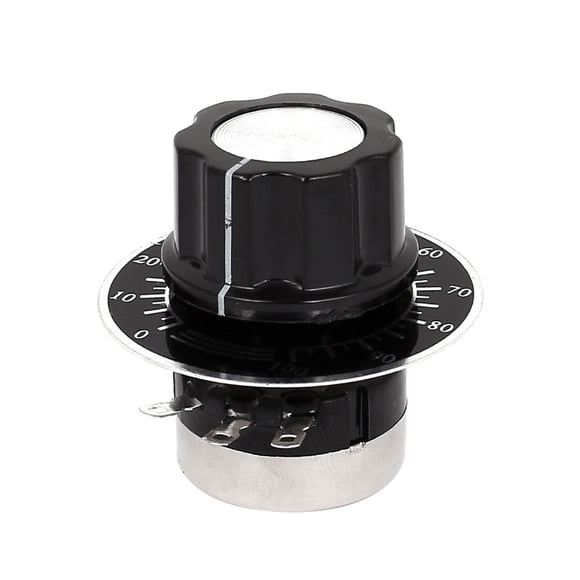 RV24YN 20S B502 5K Ohm Potenciómetro de Carbono de Taper Rotativo con Dial y Perilla M3x25mm
