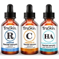Set Para El Cuidado De La Piel Truskin Face Serum Trio, Ácido Hialurónico, Vitamina C Y Retinol