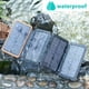 thumbnail image 4 of Cargador solar de 25000 mAh, batería externa portátil con 4 paneles, resistente al agua, con 2 puertos USB, ideal para acampar al aire libre, para teléfonos y tabletas Cisea, 4 of 5