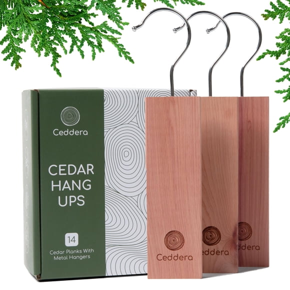 Cedar Hang Ups Ceddera Ceddera Cedar, paquete de 14 unidades, para guardar ropa natural
