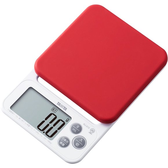 Báscula de cocina Tanita KJ-212 RD digital 2 kg roja con cubierta de silicona