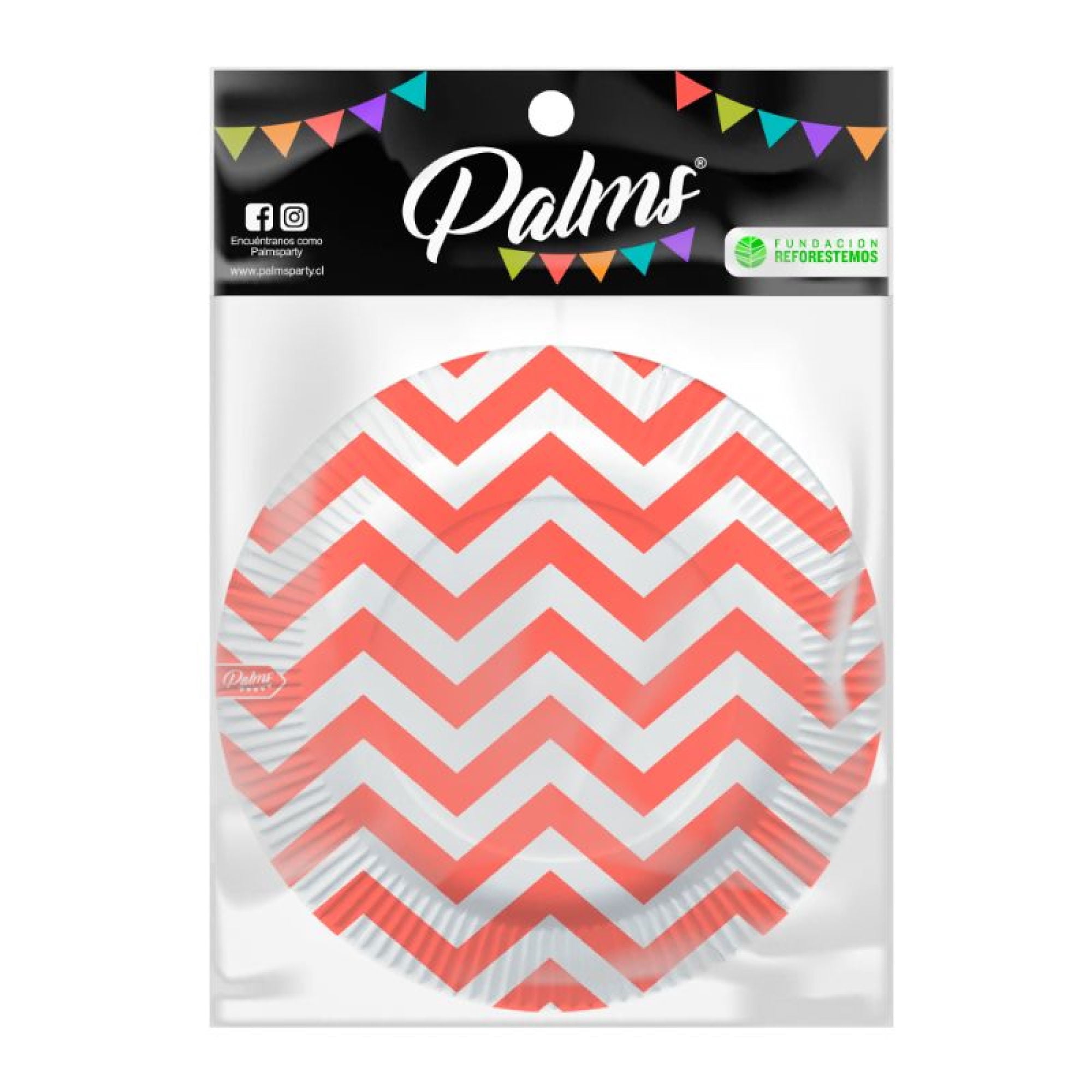 Set 10 Platos 18 Cm Diseño Rosado 1 Un Palms