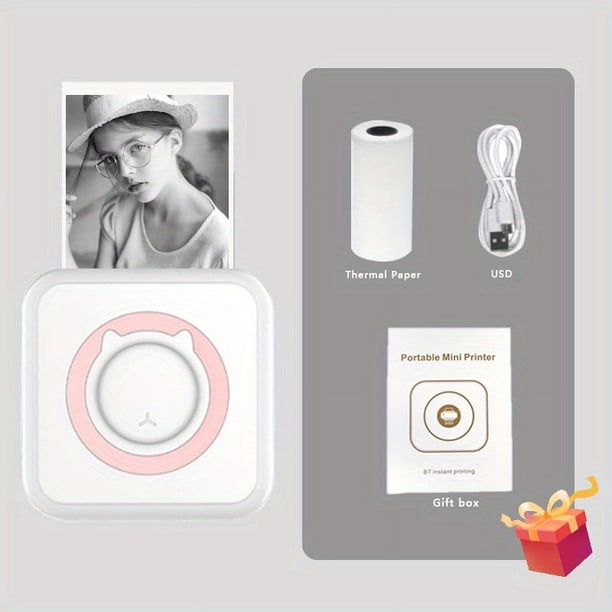 Pocket Label Thermal Printer Portable Mini Wirelessly BT Connect 200dpi Photo 57 Mm Memo List Printing Wireless Printer Clearly