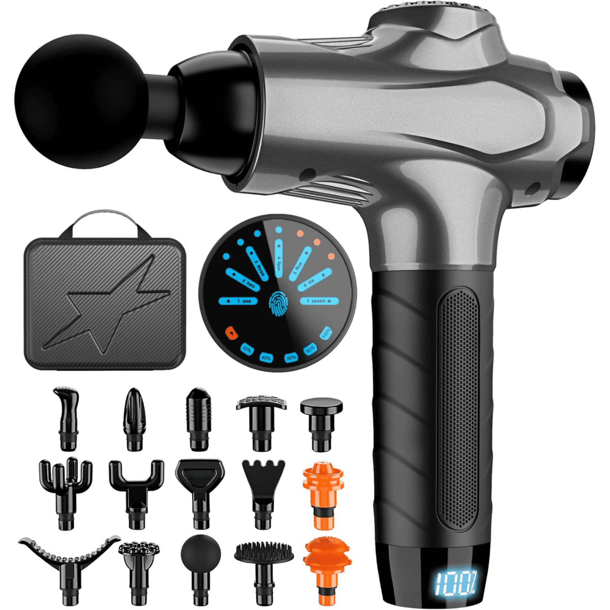 Genérico - Pistola Masaje Muscular Profesional Lcd 7 Velocidades + Acc