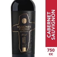 Vino Tinto Cabernet Sauvignon Gran Reserva Black 14° Botella 750 Ml Misiones De Rengo