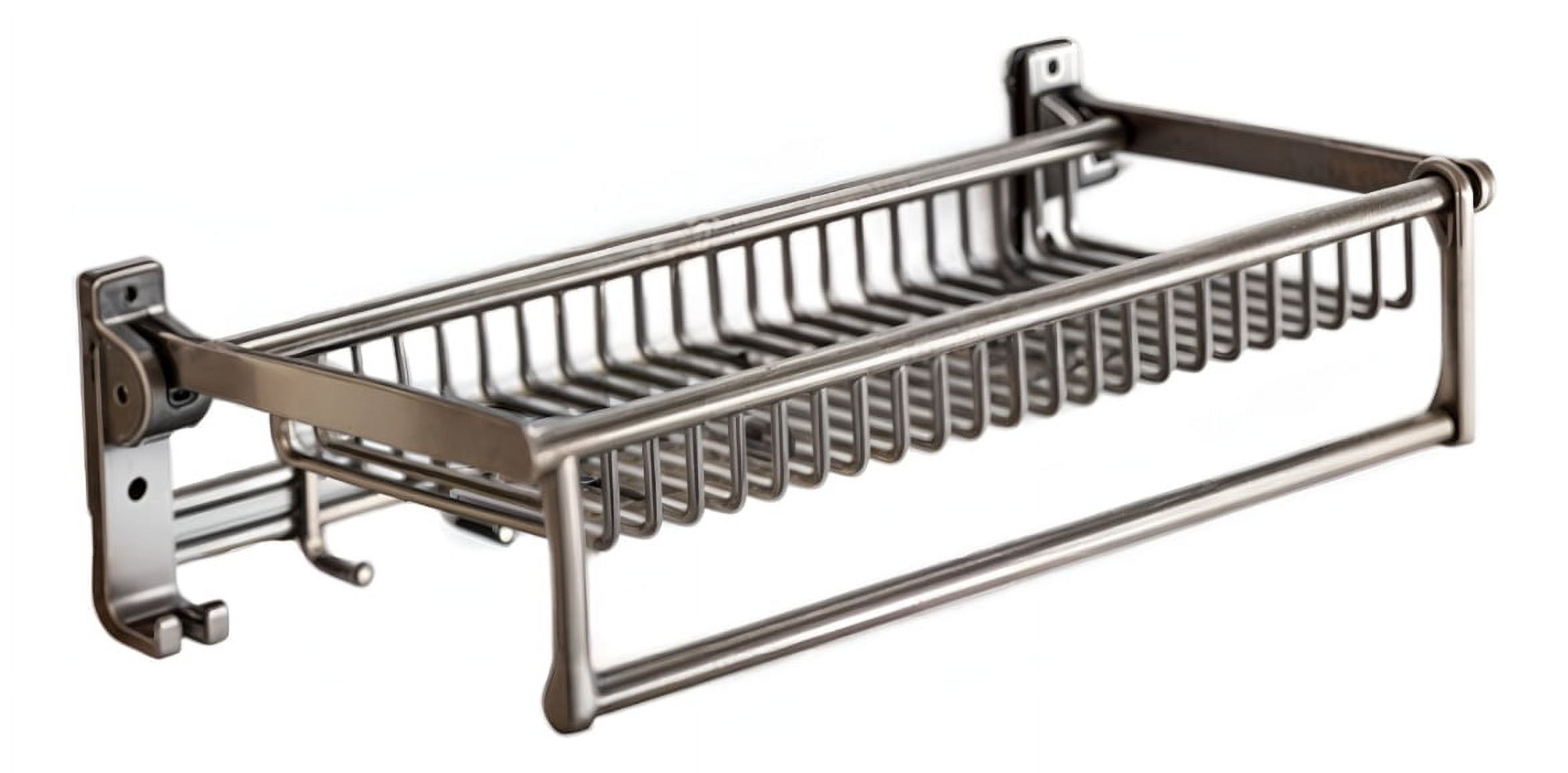 Genérico - Estante Organizador Baño Doble Barra 5 Ganchos Pared Jhn