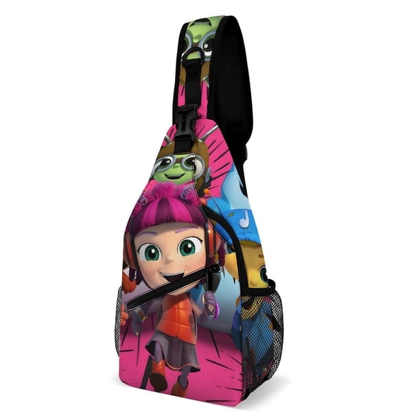 Beat Bugs Riñonera Bandolera con Estampado Integral para Hombres y Mujeres, Bolso Cruzado Gráfico de Tendencia, Mochila de Hombro Streetwear para Ciclismo y Deportes, Riñonera Versátil Casual