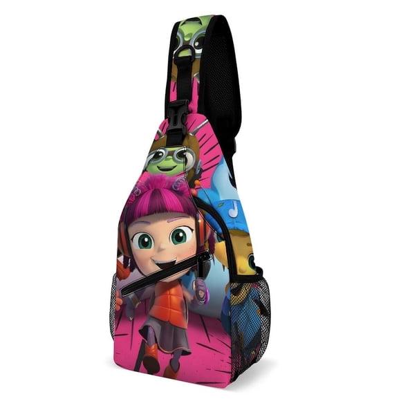 Beat Bugs Riñonera Bandolera con Estampado Integral para Hombres y Mujeres, Bolso Cruzado Gráfico de Tendencia, Mochila de Hombro Streetwear para Ciclismo y Deportes, Riñonera Versátil Casual