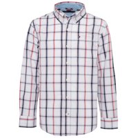 Camisa Tommy Hilfiger De Manga Larga Para Niños, 100% Algodón, Color Blanco 2