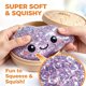 thumbnail image 3 of Juguete Squishy XWB con brillo, dumpling suave de TPR, color morado, 3 of 8