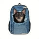 thumbnail image 3 of Cute Dog & Cat Printed Backpack - Perfect for Kids Boys & Girls, Denim Printed Bag, Ideal for School & Outdoor Travel!, 3 of 5