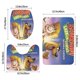 thumbnail image 3 of Laff-a-Lympics Juego de 3 alfombras de baño de coral fleece: tapete de baño + alfombra de inodoro en forma de U + funda de tapa de inodoro en forma de O, 3 of 6