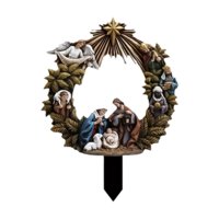 Magideal - Estaca De La Familia De Jesús Para Decoración De Exteriores, Letrero Acrílico 2D Para Jardín, Adorno Decorativo De Regalo De Cumpleaños Para Jardín O