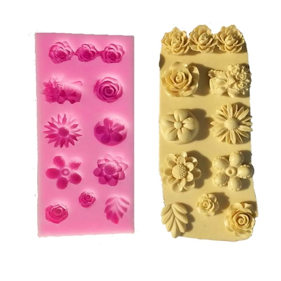 Molde de chocolate FOYARA de silicona con forma de flor 13,5 × 6 cm