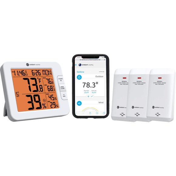 Estación meteorológica Ambient Weather WS-8482-X3 con 3 sensores