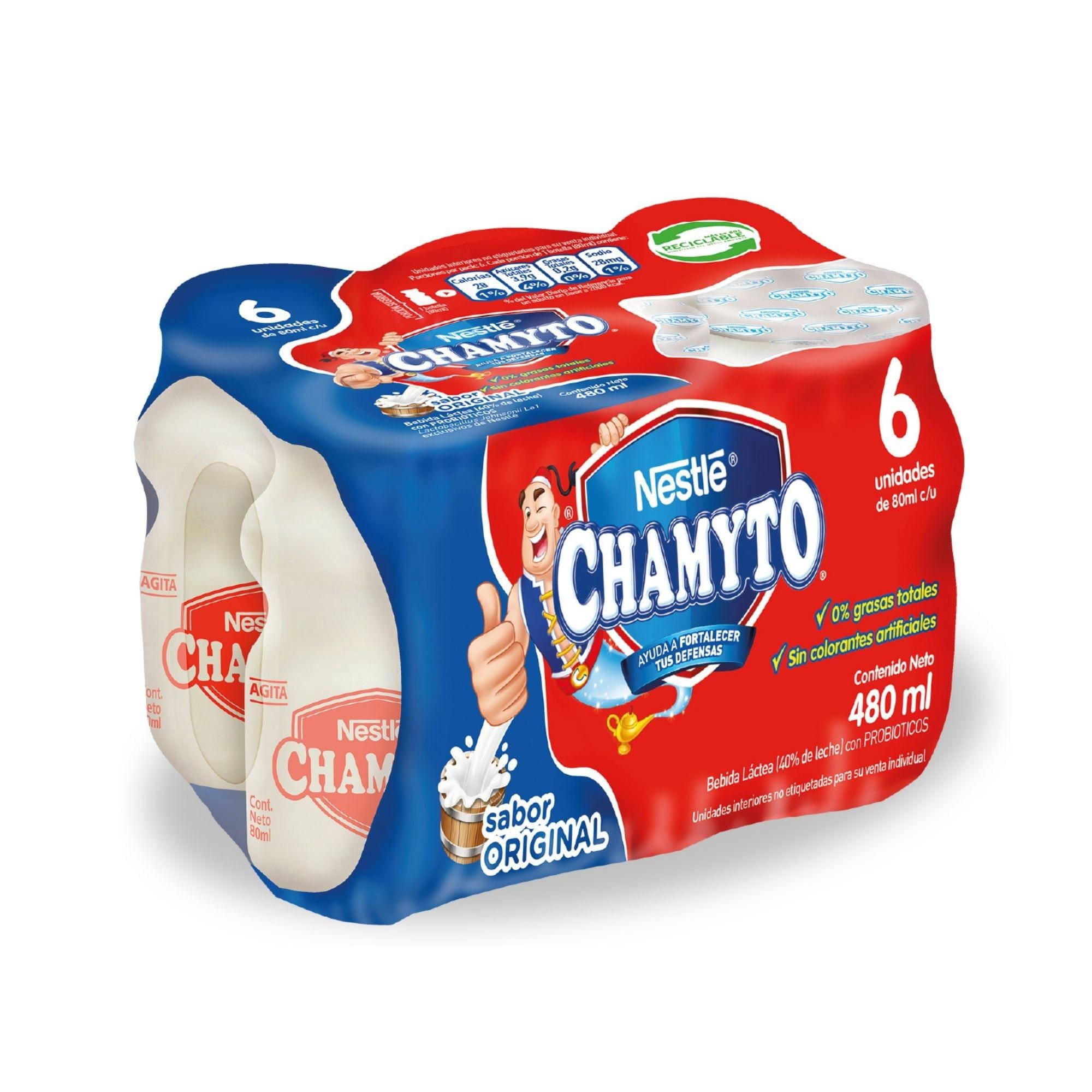 Bebida Láctea Probiótico Original Multipack Botella 6 Un x 80 ml Chamyto