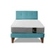 thumbnail image 4 of Cama Europea Zen Best 1.5 Plaza Colchon Resortes Base Dividida + Respaldo Tela Turquesa, 4 of 7