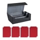thumbnail image 4 of Caja De Baraja De Cartas Coleccionables, Juguete De Tarjeta De Recolección Fuerte, Estuche Para Tarjetas Deportivas De Cuero PU, Negro, Gris Con Rojo, 4 of 5