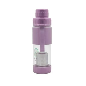 Disparo - Botella Keep Vidrio Infusor Té Hierbas 410Ml Deportes Lila