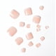 thumbnail image 3 of 24 uñas postizas francesas cortas, tamaño 12, adhesivas, prensadas, artificiales, naturales, cobertura total., 3 of 5