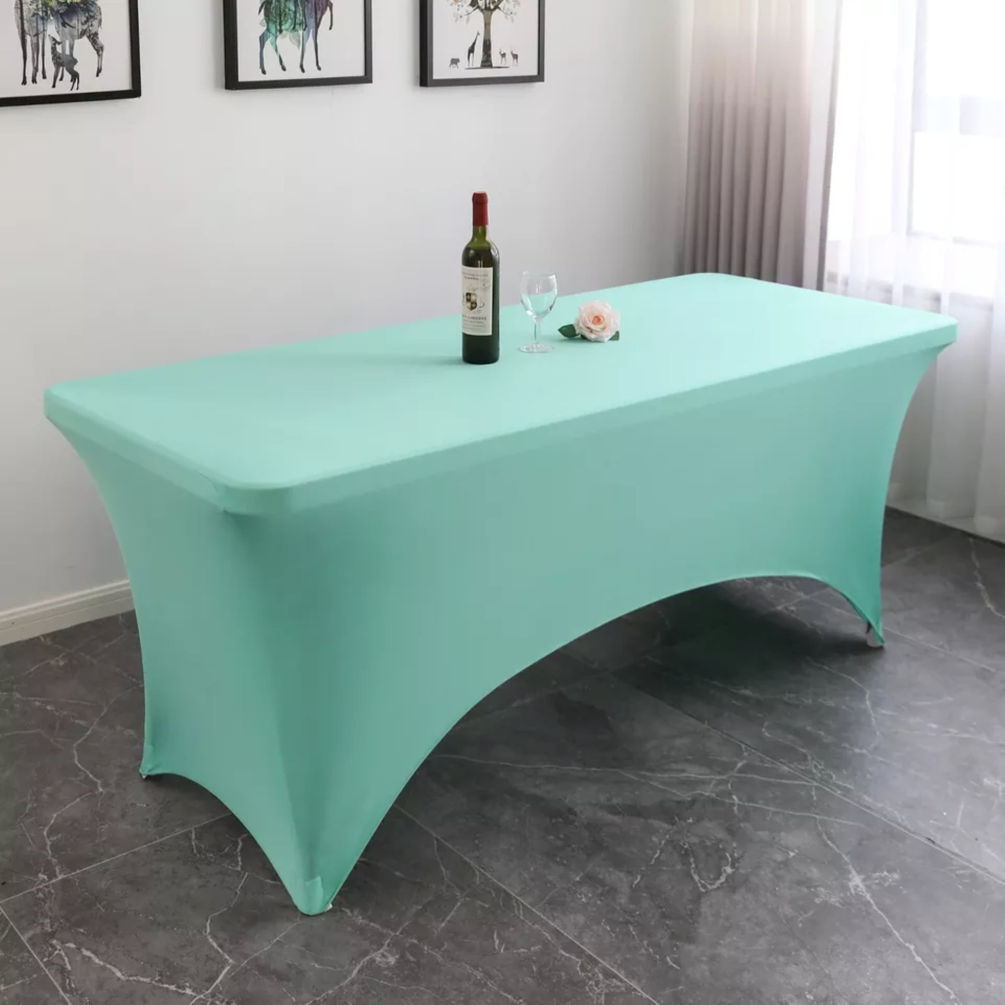 Ventitas Candy Bar - Funda Mantel Elástica Para Mesa De Evento Rectangular