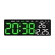 thumbnail image 3 of Reloj Despertador Digital Decoración Del Hogar Reloj Digital Led Para Sobremesa Estante De Baño Carcasa Blanca Pantalla Verde, 3 of 3