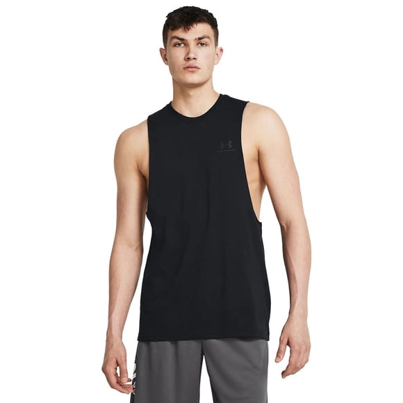 Polera Sin Manga Lifestyle Hombre Under Armour Negro