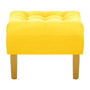 Bodevir - Pouf Wood 1C Felpa 01 Amarillo
