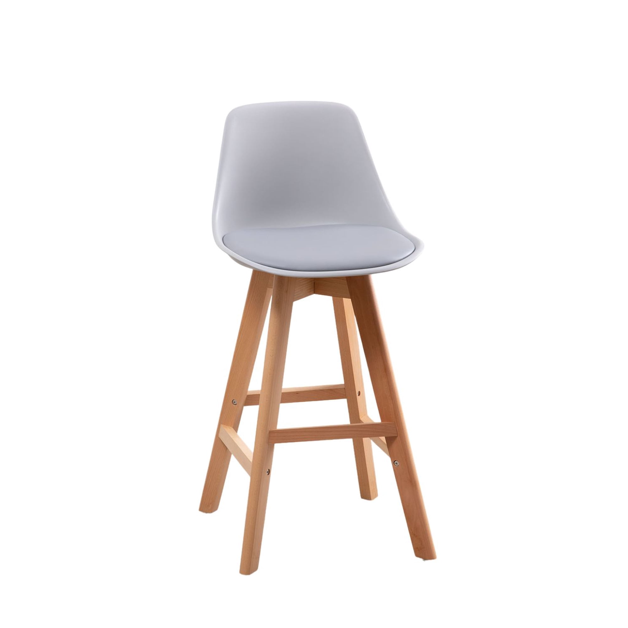 Habita2 Chile - Taburetes O Pisos Terry Base Madera 70 Cm Gris
