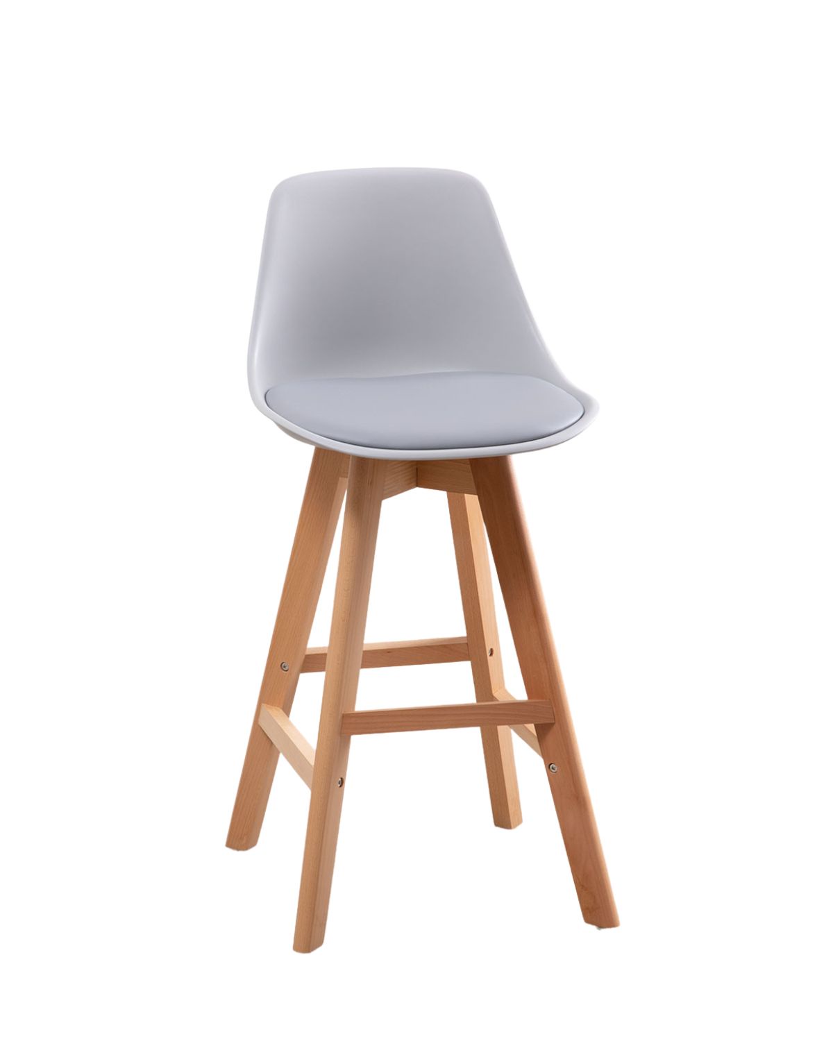 Habita2 Chile - Taburetes O Pisos Terry Base Madera 70 Cm - Gris