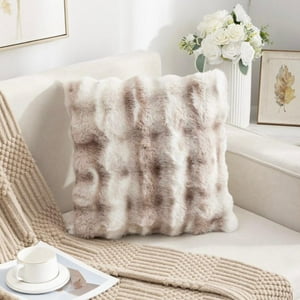 Todo Hogar Santiago De Chile - Cojín Extra Suave Diseño 3D Jaspeado - Café